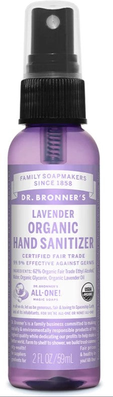 Dr Bronner Organic Lavender Hand Hygiene Spray - 60ml