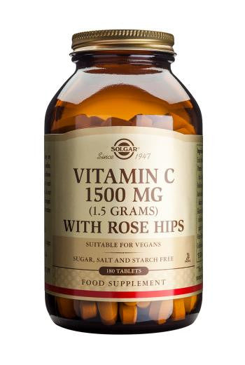 Vitamin C 1500 mg with Rose Hips 180 Tablets - Health Emporium